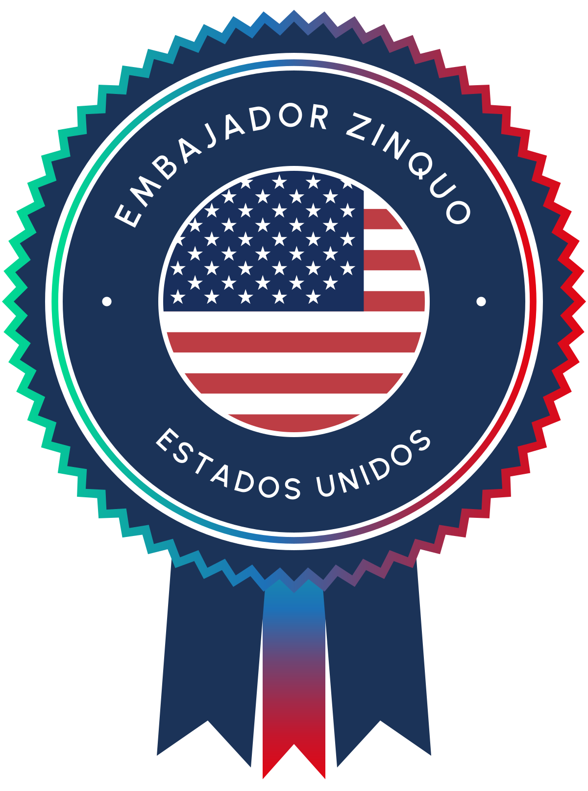 Sello de Embajador ZINQUO en EUA